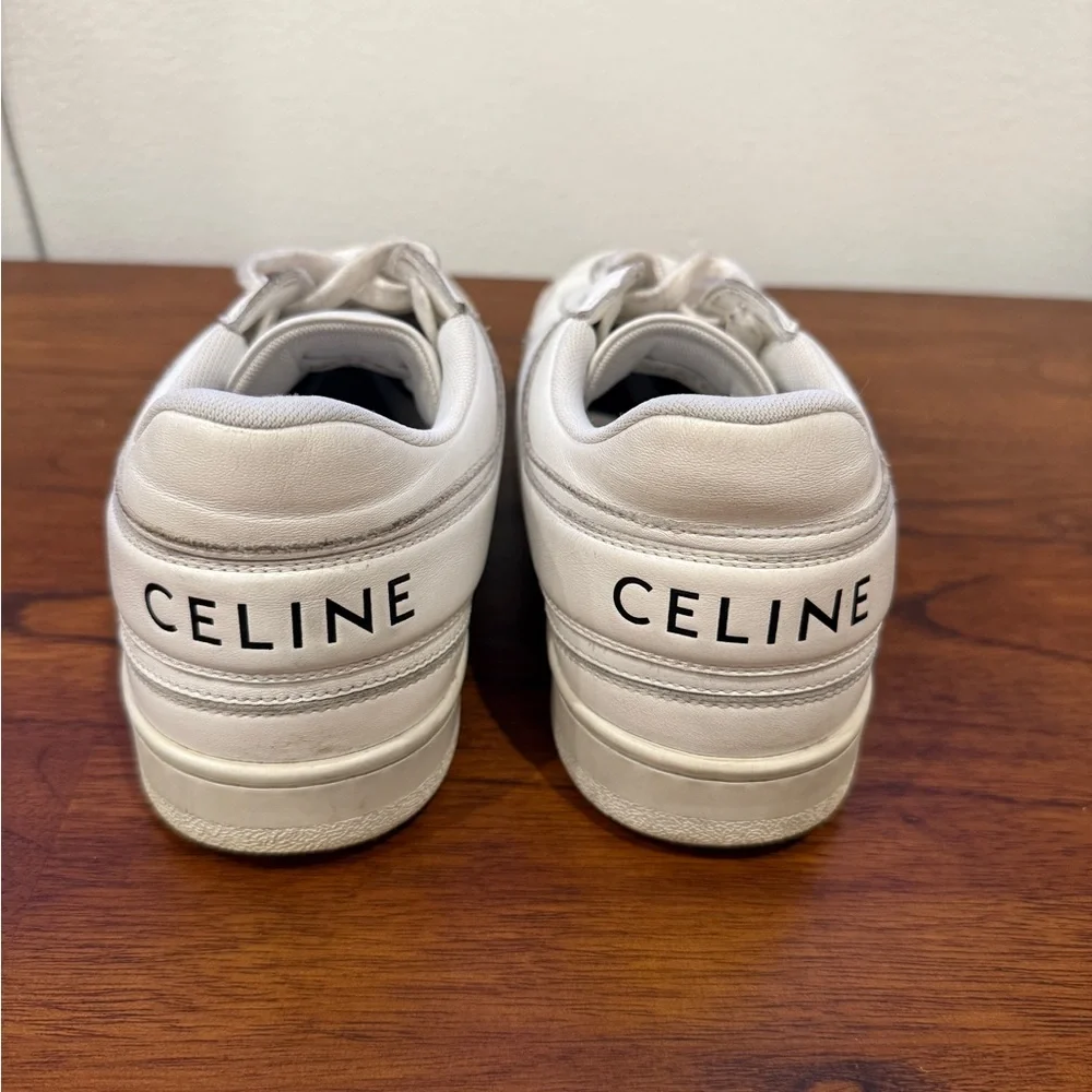 CELINE TRAINER LOW LACE-UP SNEAKER IN CALFSKIN 37 - Picture 6 of 7